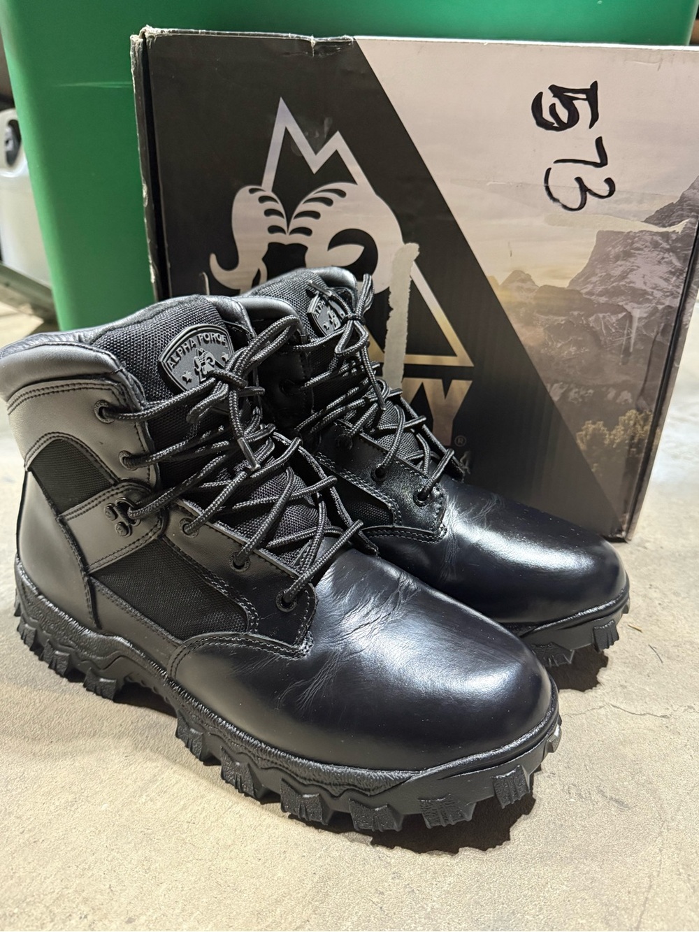 Rocky 6" Alpha Force Boots Black Men’s Sz 11.5 M Leather & Mesh (2167)